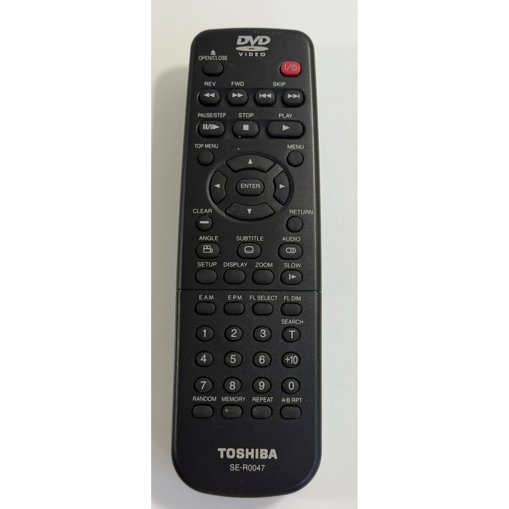 Toshiba DVD Remote SE-R0047 Black Replacement Controller